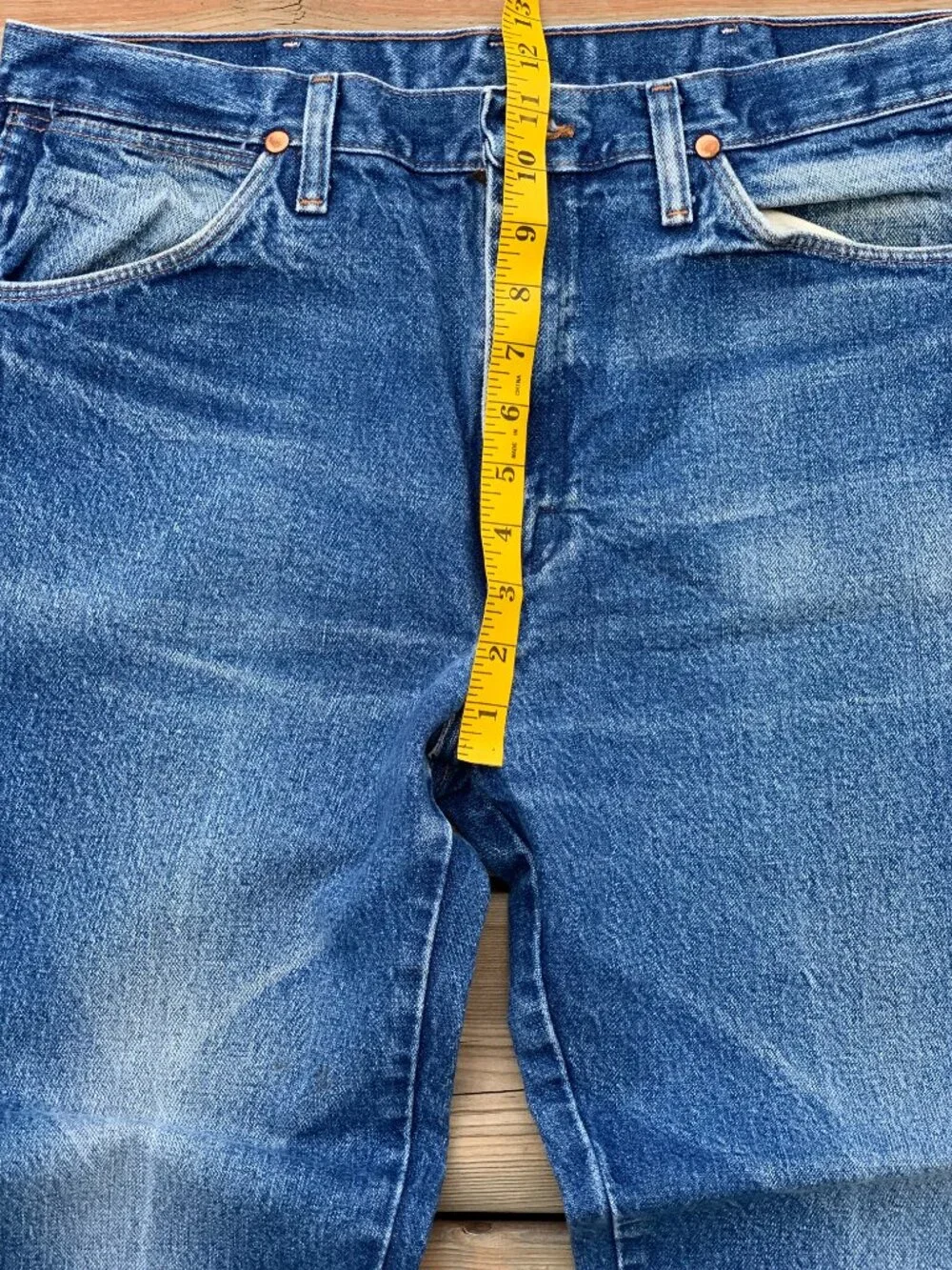 Vtg Wrangler Jeans Mens 34x29 Cowboy Cut Bootcut Faded Distressed Western Denim